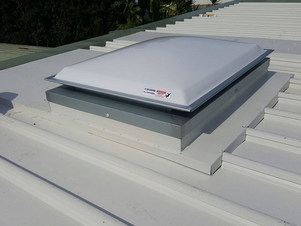 Skydome Skylight Install on Metal Roof